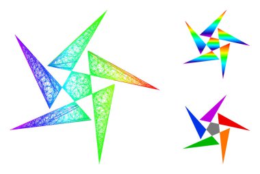 Spektrum Ağ Gradyanı Soyut Simgesi