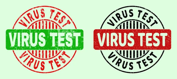 VIRUS Test Yuvarlak Renk Mührü - Aşınmış Doku