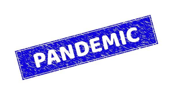 Grunge PANDEMIC poškrábaný obdélníkový vodoznak — Stockový vektor