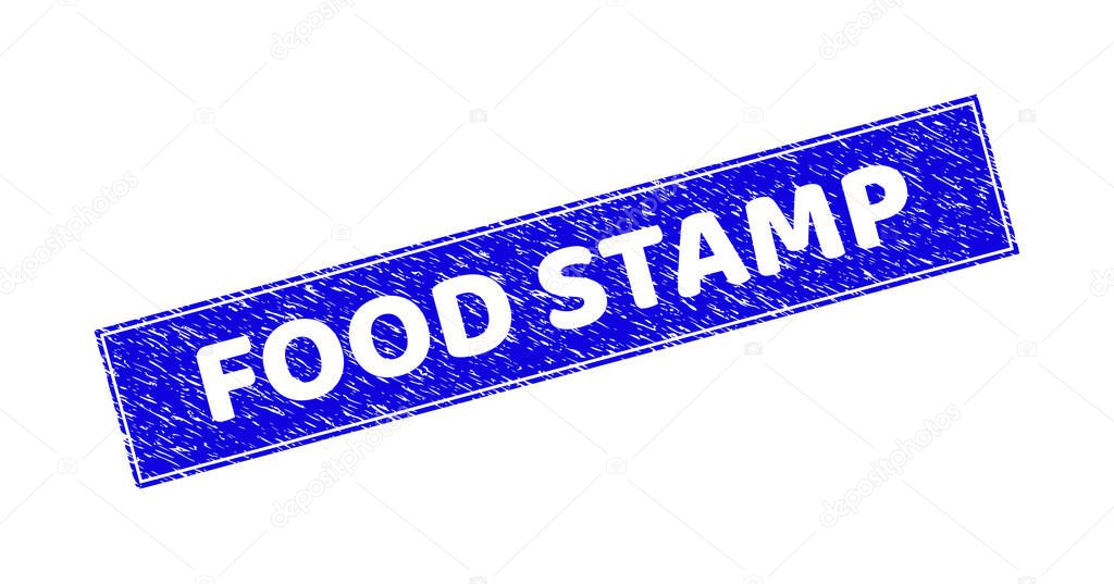 Grunge FOOD STAMP Textured Rectangle Stamp Seal