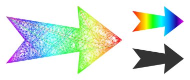 Gökkuşağı Ağı Gradyan Ok Sağ Simgesi