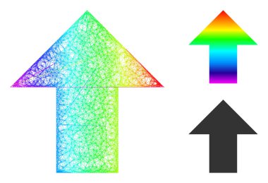 Spektral Ağ Gradyan Ok Yukarı Simgesi
