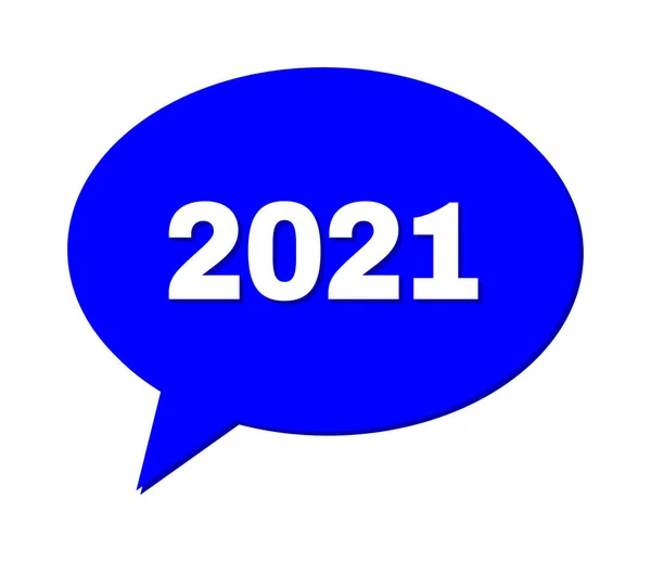 Beszélgetés 2021 Színes felhő üzenet — Stock Vector