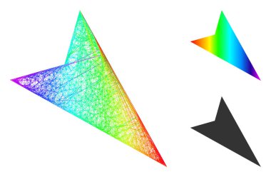 Spektrum Net Ağ Gradyan Ok Başlığı Sağ- Aşağı Simgesi