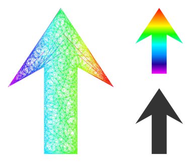 Spektral Ağ Gradyan Ok Yukarı Simgesi