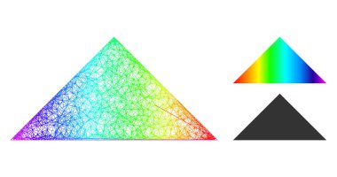 Gökkuşağı Doğrusal Gradyan Ok Başlığı Yukarı Simgesi