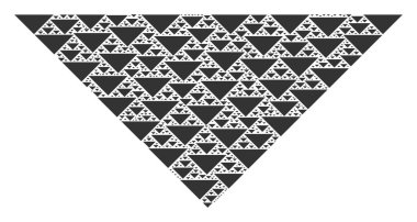 Oku Aşağı Fraktal Itself Simgelerinin Kolajı