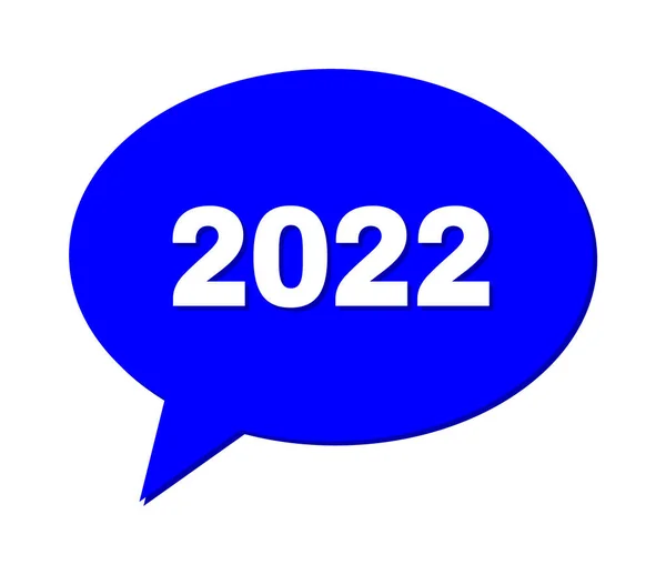 Beszélgetés 2022 Színes buborék keret — Stock Vector