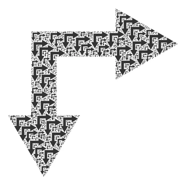 Çatallanma Oku Ögelerin Özyinelemeli Kolajı