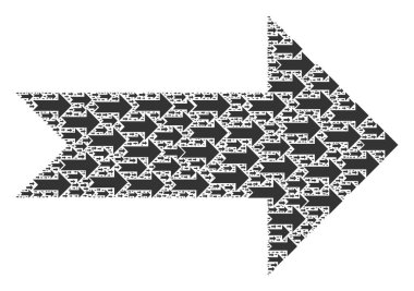 Kendi Simgelerinin Arrow Sağ Özyinelemeli Kompozisyonu