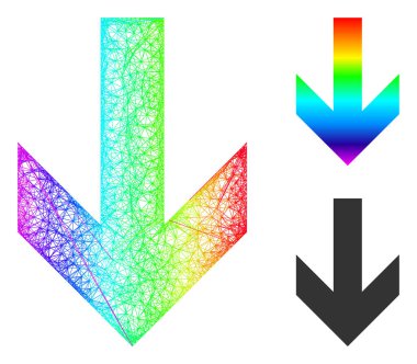 Spektrum Doğrusal Gradyan Oku Aşağı Simge