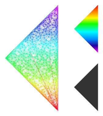 Hayali Yumurtadan Çıkan Gradyan Ok Başlığı Sol Simgesi