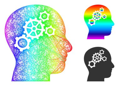 Spektral Net Ağ Gradyan Beyin Dişlileri Simgesi