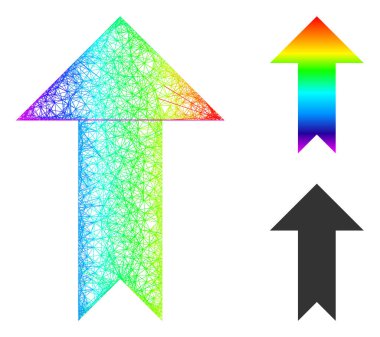 Gökkuşağı Yumurtadan Çıkan Gradyan Ok Yukarı Simgesi