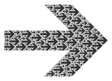 Ögelerin Sağ Oku Özyineleme Kolajı