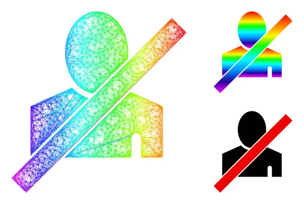 Gökkuşağı Doğrusal Gradyan Kara Liste Man Simgesi