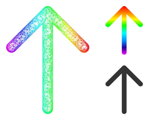 Ikona přechodu sítě spektra Šipka nahoru — Stockový vektor
