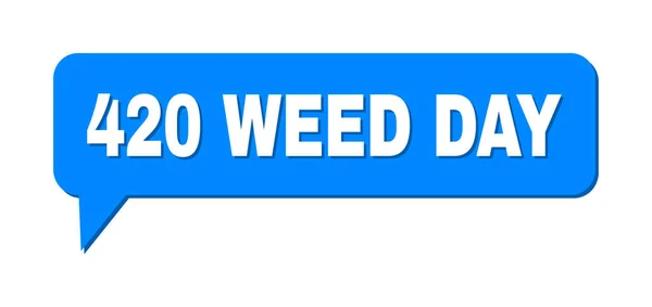 Konuşma 420 Weed Day Renkli Kabarcık Çerçevesi — Stok Vektör