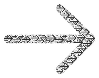 Kendi Simgelerinin Sağ Oku Fraktal Kolajı