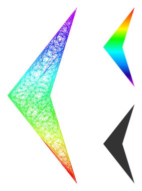 Hayali Yumurtadan Çıkan Gradyan Ok Başlığı Sol Simgesi