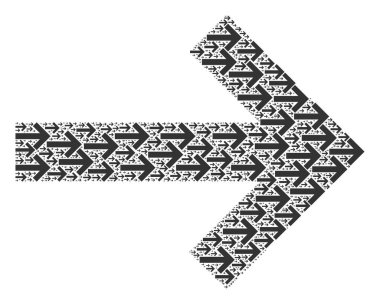 Kendi Simgelerinin Arrow Sağ Özyinelemeli Kolajı