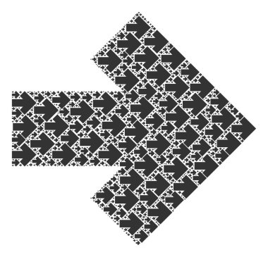 Ögelerin Özyinelemeli Sağ Oku Mozaiği