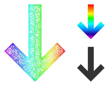 Spektral Ağ Gradyan Ok Aşağı Simgesi