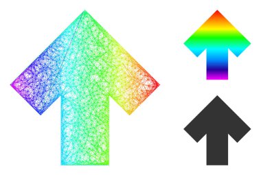 Gökkuşağı Ağı Gradyan Ok Yukarı Simgesi