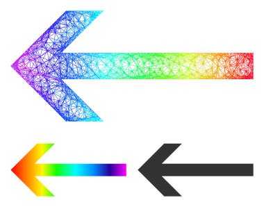 Spektral Ağ Eğimli Ok Sol Simgesi