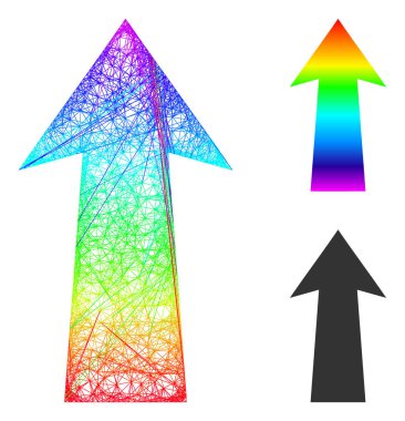 Gökkuşağı Ağı Gradyan Ok Yukarı Simgesi