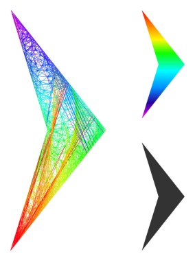 Spektral Net Ağ Gradyan Ok Başlığı Sağ Simgesi