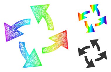 Spektrum Ağ Gradyan Merkezkaç Okları Simgesi