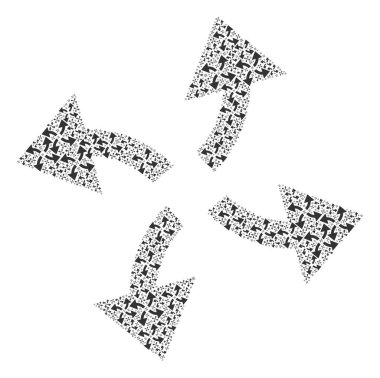 Merkezkaç Okları Özyinelemeli Ögeler Mozaiği