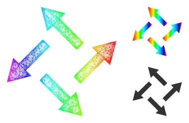 Spektrum Ağ Gradyan Merkezkaç Okları Simgesi