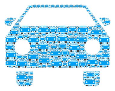 Ögelerin Otomobil Özyineleme Kolajı