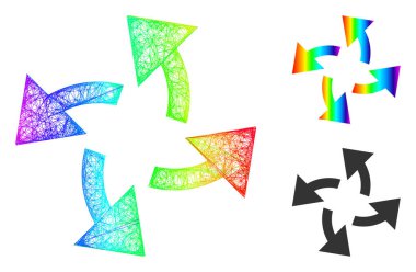 Gökkuşağı Yumurtadan Çıkan Merkez Füj Okları Simgesi