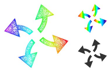 Gökkuşağı Yumurtadan Çıkan Merkez Füj Okları Simgesi