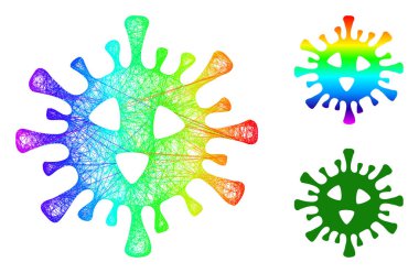 Spektrum Net Gradyan Covid-19 Virüs Simgesi