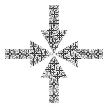 Okları Sıkıştır Özyineleme Simgelerinin Mozaiği