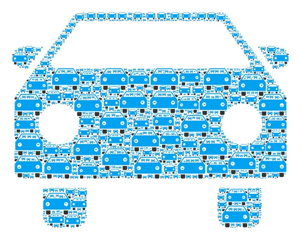 Coche recursión collage de sí mismo artículos — Vector de stock