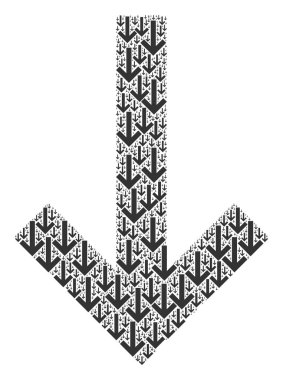 Aşağıdaki Ok Fraktal Itself Simgeleri Kolajı