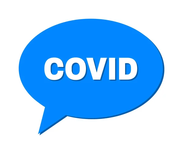 Chat COVID Renkli Bulut Çerçevesi — Stok Vektör