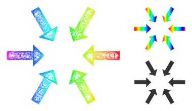 Gökkuşağı Net Ağ Gradyan Sıkıştırma Okları Simgesi