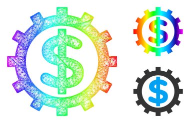 Gökkuşağı Doğrusal Gradyan Finansal Endüstri Simgesi