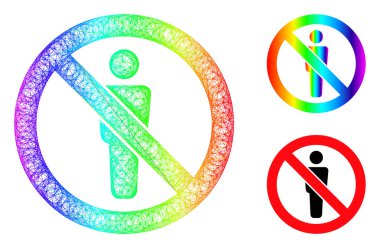 Spektral Doğrusal Gradyan Yasak Adam Şekil Simgesi