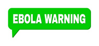 Konuşma EBOLA UYARI Renkli Bulut Çerçevesi