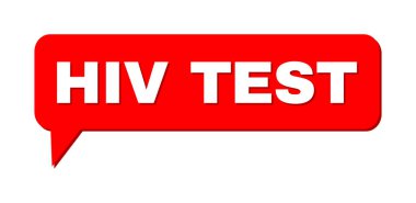 Konuşma HIV TEST Renkli Kabarcık Çerçevesi