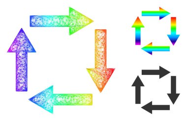Spektral Ağ Gradyan Dolaşım Okları Simgesi