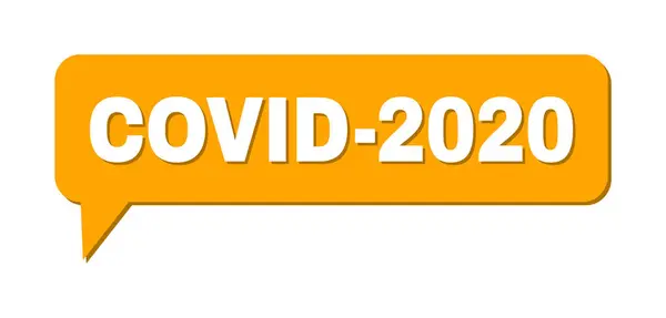 Чат COVID-2020 Кольоровий міхур повідомлення — стоковий вектор