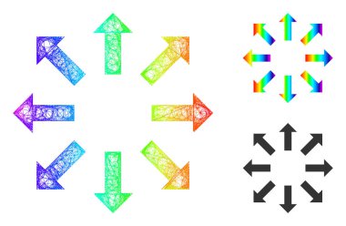 Spektral Yumurtadan Çıkan Gradyan Patlayan Oklar Simgesi